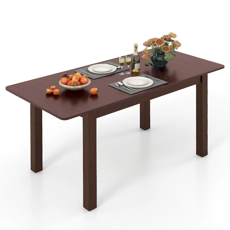 Extendable Folding Dining Table with Cherry Finish