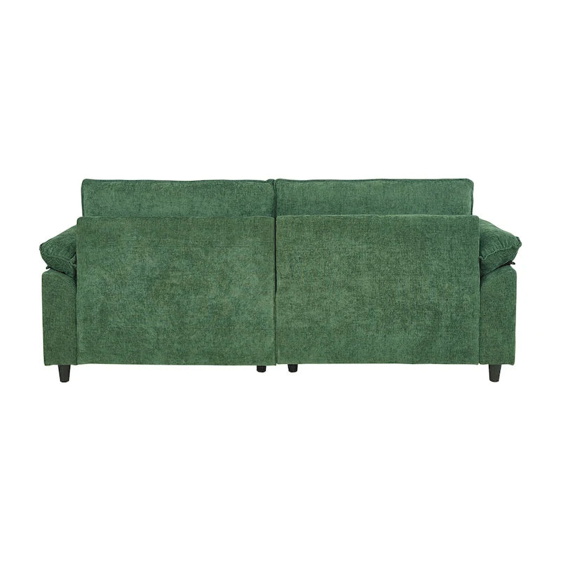 Linen 2-Seat Sofa with Hidden Storage and Soft Armrests
