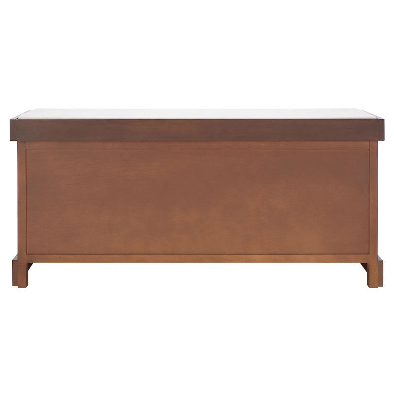 Farmhouse Cushioned Storage Bench with 3 Drawers