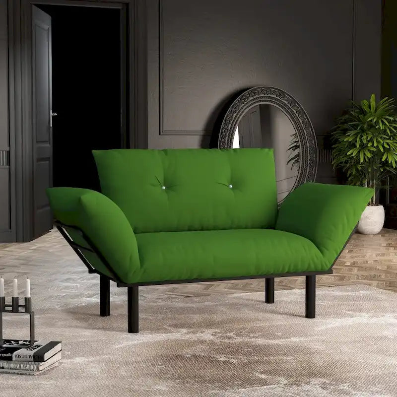 Extra-Wide Modern Loveseat with Metal Legs