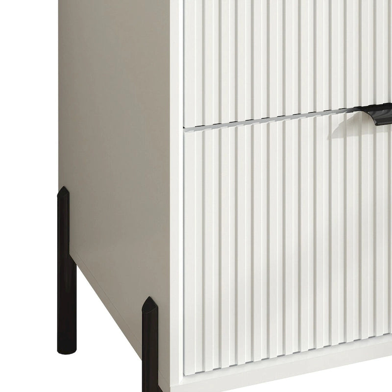 Modern Five-Drawer Dresser with Metal Handles