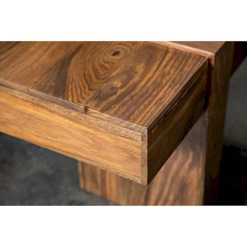Rustic Sheesham Wood Square Coffee Table