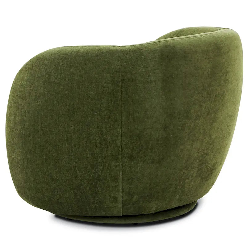 Swivel Accent Lounge Chair with Curved Back