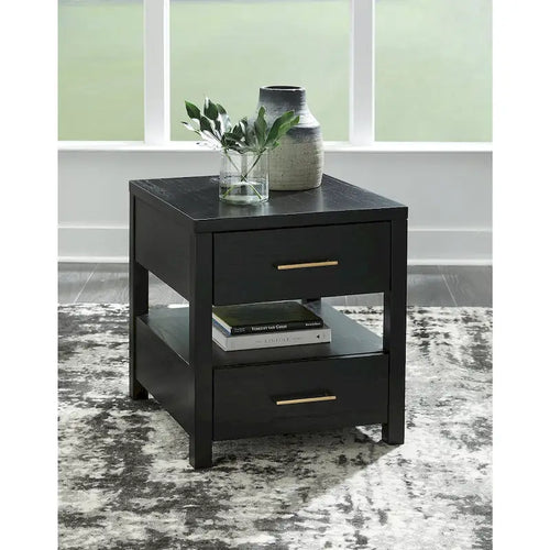 Signature Design by Ashley Winbardi Black End Table - 22W x 24D x 24H