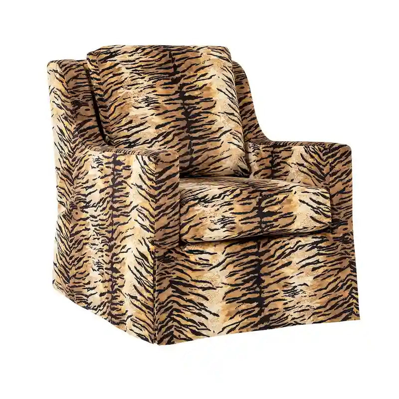 Slipcovered Swivel Glider Accent Chair