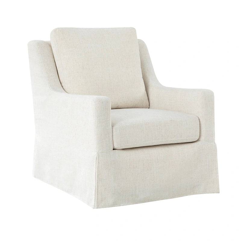 Slipcovered Swivel Glider Accent Chair