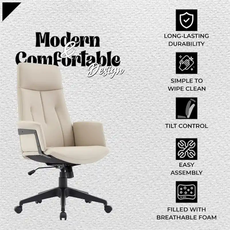 Ergonomic High-Back Office Chair with Lumbar Support